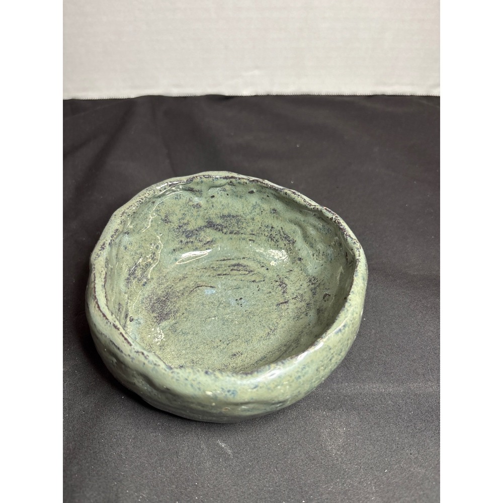 Handmade Pottery Bowl Small Green Decorative Bowl‎ Rustic Home Decor